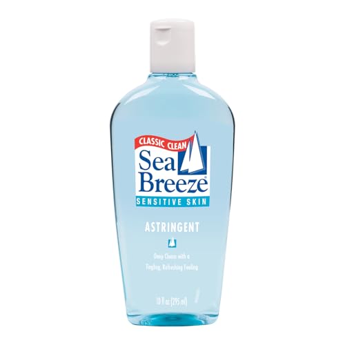 Sea Breeze Astringent Sensitive Skin - Facial Cleanser with Natural Oils for Deep Pore Cleansing and Acne Control - Refreshing Face Cleanser - 10 oz