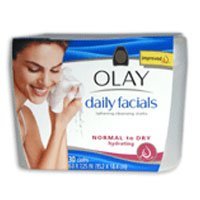Olay Daily Facials Cleansing Cloths, Normal to Dry, 30 Ea