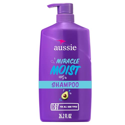 Aussie Miracle Moist Shampoo: Hydrating & Gentle Cleansing Treatment with Avocado & Jojoba Oil, 26.2 Fl Oz Beauty and Personal Care Aussie Default Title