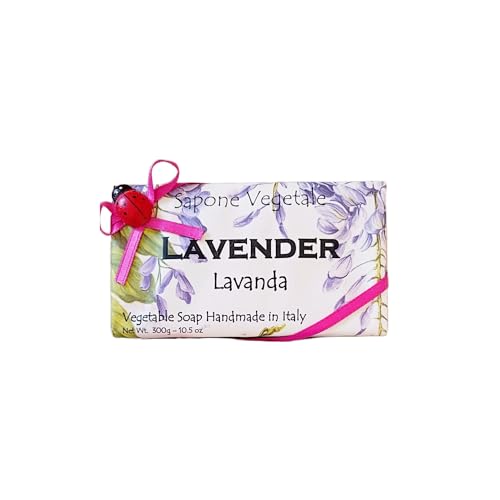 Alchimia Ladybug Lavanda (Lavender) Vegetable Soap Handmade In Italy - 10.5 oz Soap Bar