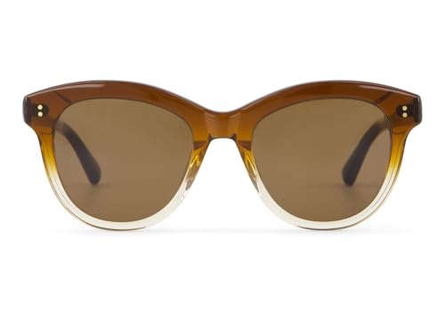 TOMS Gwyneth Cat Eye Sunglasses - Women's Sunglasses with Acetate Frames - UV Protection Glasses w/Case - 5 Barrel Hinges, Base 4 Lens