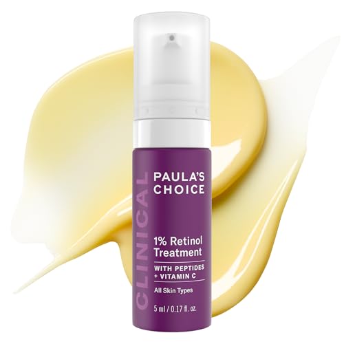 Paula's Choice CLINICAL 1% Retinol Treatment Cream with Peptides, Vitamin C & Licorice Extract, Anti-Aging & Wrinkles, Travel Size. PACKAGING MAY Beauty and Personal Care Paula's Choice Default Title
