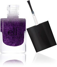 E.l.f. Nail Polish, Dark Glitter Purple, 0.34 Fluid Ounce