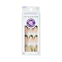 Kiss Impress No Glue Mani Press On Nails, Design, 'Ballerina', Green, Medium Size, Coffin Shape, Includes 30 Nails, Prep Pad, Instructions Sheet, 1 Beauty & Personal Care imPRESS