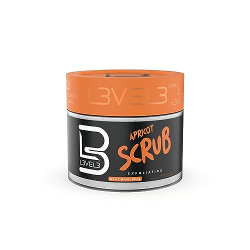 L3 - Level 3 Apricot Facial Scrub - Great for All Skin Types - Reduces Acne - Gentle & Effective Exfoliation - Reduces Clogged Pores