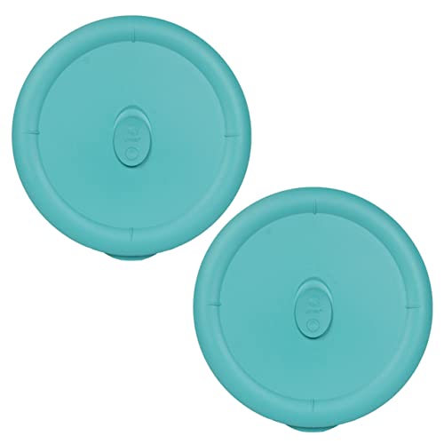 Pyrex 8202-VPC 3-Quart Turquoise Vented Food Storage Replacement Lid (2-Pack) - Made in USA