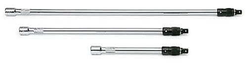 SK Tools USA 3/8" Drive, 3 Piece Chrome Locking Extension Set: 7.5", 13.5" & 19.5" | 4516