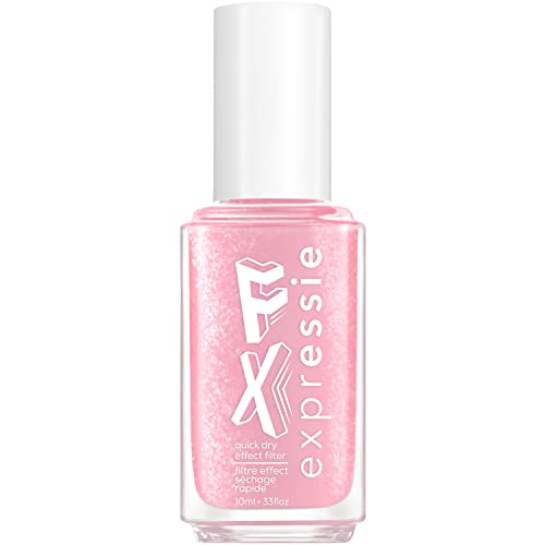 essie Expressie FX Quick-Dry Vegan Nail Polish, Pink Chromatic Top Coat, Faux Real, 0.33 fl oz Beauty & Personal Care essie