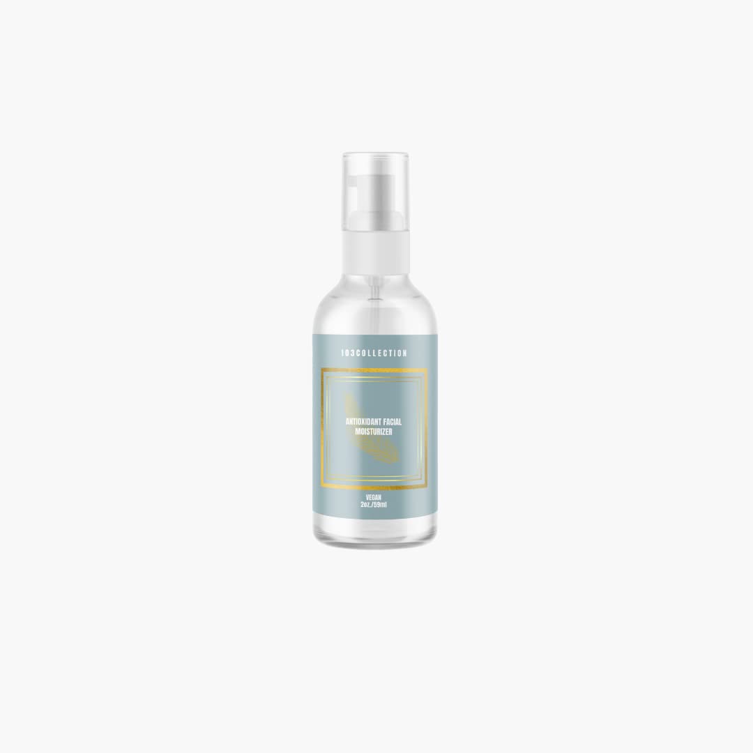 103 Collection Vegan Antioxidant Facial Moisturizer, Organic Aloe, Fragrance Free, Sensitive Skin, Anti-aging, Soothing, Even Skin Tone 2 oz.