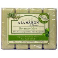 A LA MAISON Bar Soap Rsmry Mint Value 4 Ct