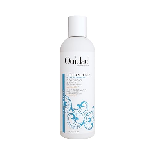 Ouidad Moisture Lock Ultra Nourishing Cleansing Oil Shampoo for Curly Hair - 8.5 fl oz, Rehydrates Dry, Damaged Curls, Color Safe Shampoo, For Women