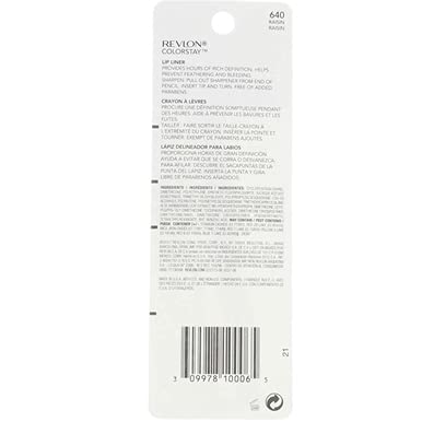 Revlon ColorStay Lipliner with SoftFlex, Raisin 640, 0.01 Ounce