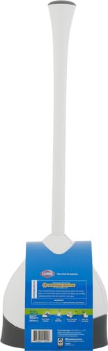 Clorox Toilet Plunger with Hideaway Caddy – Bathroom Plunger with Holder, Organizer & Storage for Toilet Unclogging