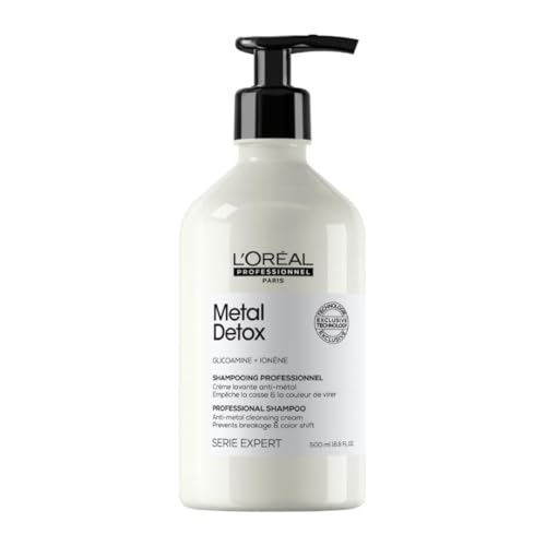L'Oréal Professionnel Paris Metal Detox Shampoo - Sulfate-Free Anti-Breakage Shampoo For Damaged Hair, Detoxifies, Prevents Damage & Prolongs Hair