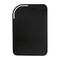 SYGILE 11" X 7.5" 5.6 oz Large Heat Resistant Silicone Travel Salon Hair Styling Tools Cooling Mat, Anti-Heat Pad Cover for Hair Straightener, Curling