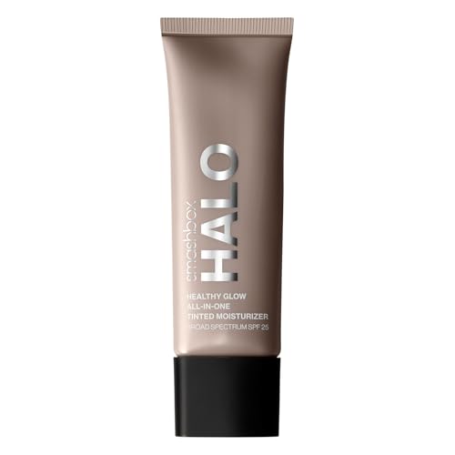 Smashbox Halo Healthy Glow All-In-One Tinted Moisturizer SPF 25 | Hydrating, Long Wearing, Tinted Moisturizer with SPF | Hyaluronic Acid, Light Medium