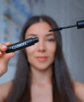 Gabriel Cosmetics Mascara (Black Brown), Natural, Paraben Free, Vegan, Gluten free, Cruelty free, No GMO, Voluminous full lashes, Non flaky, Water