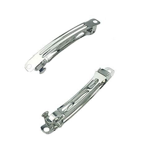 Hair Clip 15pcs French Style Barrette Hair Clip for DIY Craft Bows 80mm