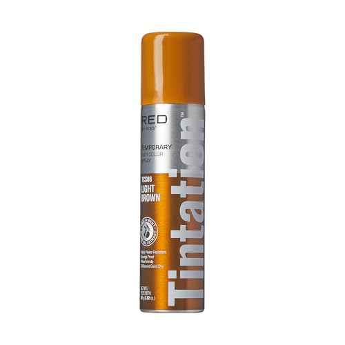 Red by Kiss Tintation Temporary Hair Color Spray, Instant Gray Root Touch Up Coverage, Water-Resistant & Smudge-Proof, Easy Wash Out, Barber