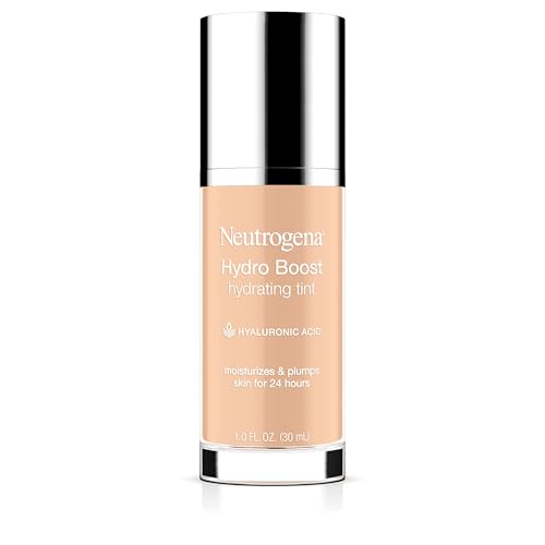 Neutrogena Hydro Boost Hydrating Tint Foundation Makeup for Dry Skin, with Hyaluronic Acid, Lightweight Oil-Free Water Gel, Non-Comedogenic 10 Classic