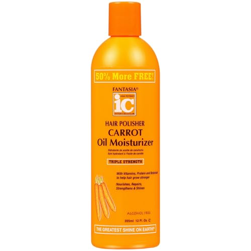 Fantasia Hair Polisher Carrot Growth Oil Moisturizer, 12 oz (Pack of 5)