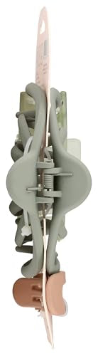 Kitsch Large Assorted Hair Clips for Women, Medium Open Shape Hair Claw Clips for Thick Hair, Flat Lay Hair Clip & Big Octopus Claw Clip for Teen