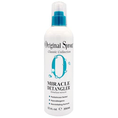 Original Sprout Miracle Detangler Spray, Lightweight Non-Greasy Leave-In Conditioner Spray for All Hair Types, Smooths, Softens & Detangles, Vegan