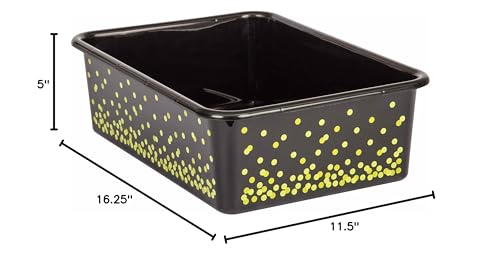 Teach Create Resources Black Confetti Large Plastic Storage Bin