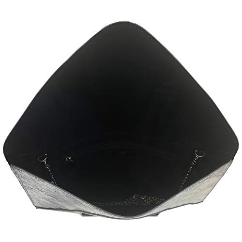 JNB Crushed Metallic Envelope Clutch, Bronze