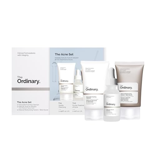 The Ordinary The Acne Set, 3-Step Skin Regimen with Glucoside Foaming Cleanser, Salicylic Acid 2% Solution, and Natural Moisturizing Factors + Beta Beauty and Personal Care The Ordinary Default Title