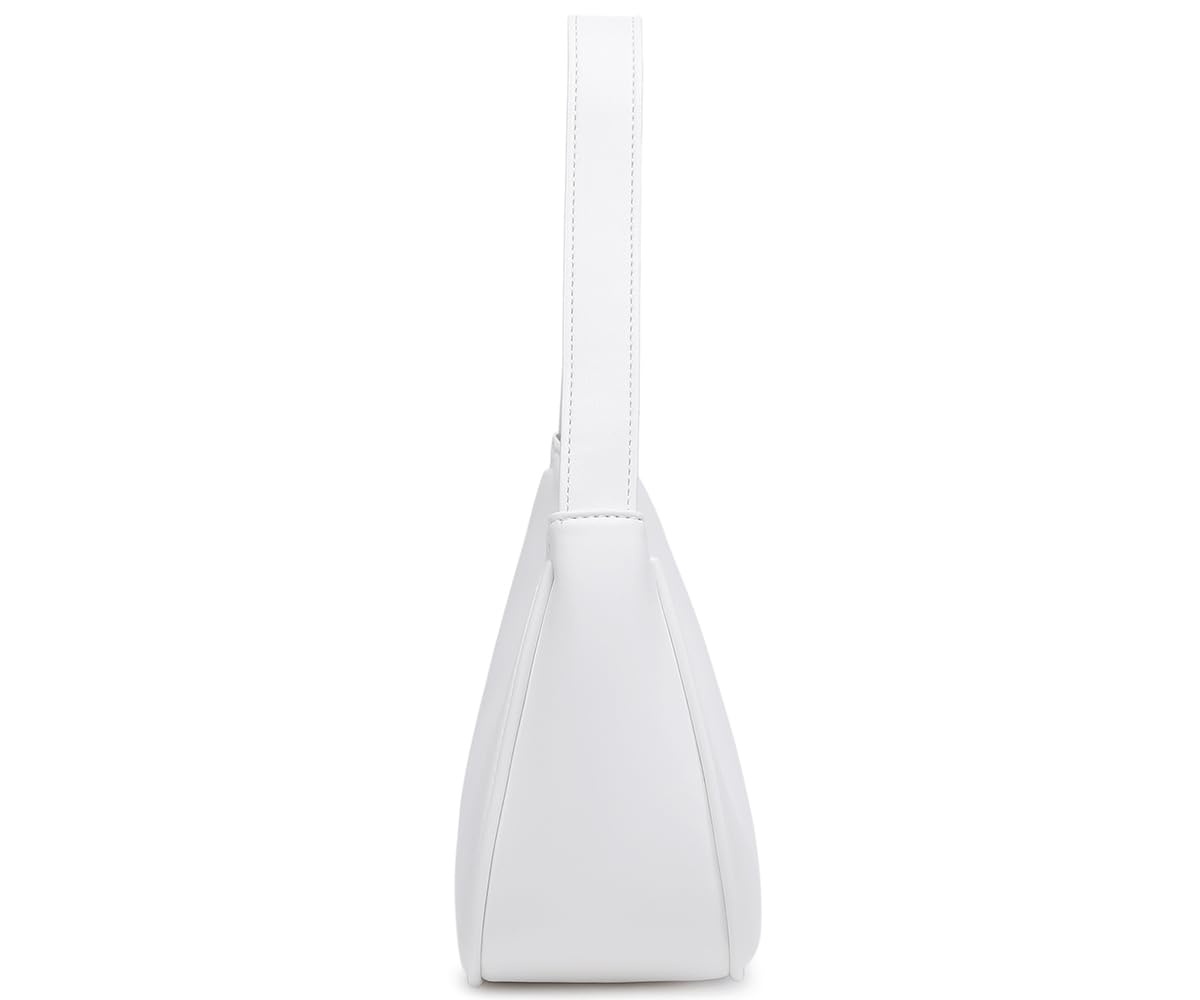 Fashion shoulder Bag for Women's Cute Hobo Tote Handbag Mini Clutch Underarm Purse for Daily Use/Work/Travel/Casual Outings (White GP)