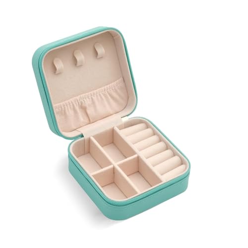Mini Jewelry Travel Case, Small Portable Jewellry Organizer Box Portable Display Storage Box for Rings Earrings Necklaces, Gifts for Girl, Women…