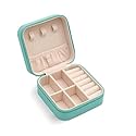 Mini Jewelry Travel Case, Small Portable Jewellry Organizer Box Portable Display Storage Box for Rings Earrings Necklaces, Gifts for Girl, Women…