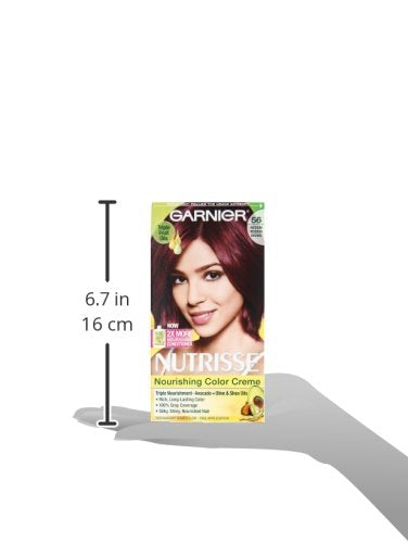 Garnier Nutrisse Nourishing Hair Color Creme, 56 Medium Reddish Brown (Sangria), 3 Count (Packaging May Vary)