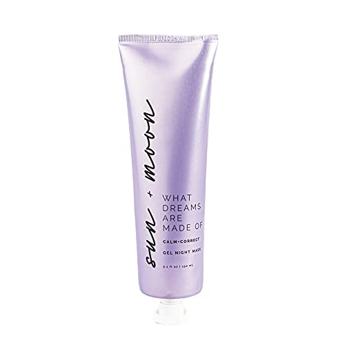 Sun + Moon What Dreams Are Made Of Calm + Correct Gel Night Mask with Lavender & Glycolic Acid, 5.1 fl oz