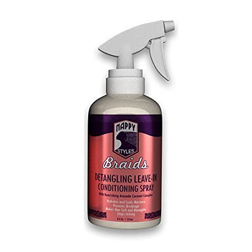 Nappy Styles Braids Braiding Gel Super Xtra Hold 6 Oz and Leave In Conditioner Spray (GEL AND SPRAY)