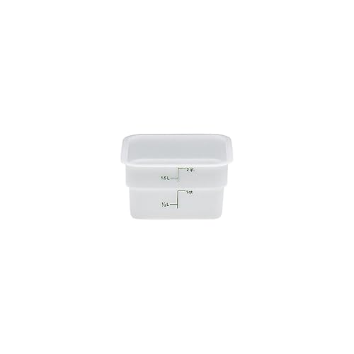 Cambro 2SFSP148 White Poly 2 Qt CamSquare Container