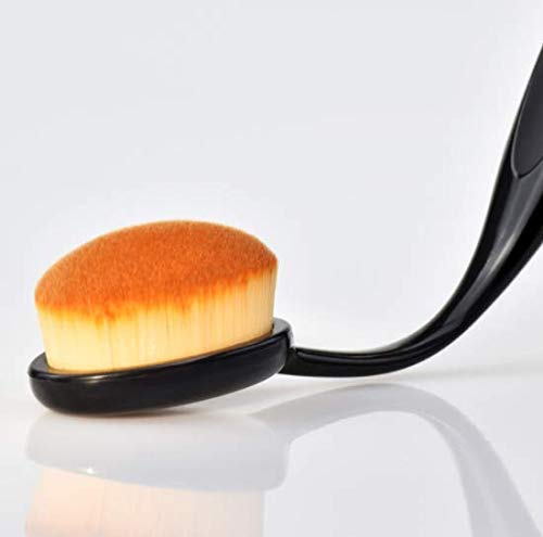 DNHCLL 2 PCS Professional Oval Loose Powder Toothbrush Foundation Makeup Brushes for Blending Liquid, Cream or Flawless Powder Cosmetics