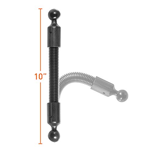 iBOLT (10 inch) 25mm / 1 inch to 25mm / 1 inch Flexible Extension Ball Adapter for Industry Standard Dual Ball Socket mounting arms
