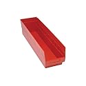 QUANTUM STORAGE SYSTEMS QSB206RD STORE-MORE Part Organizer Red Bins 24" L x 7" W x 6" H 8 Pack