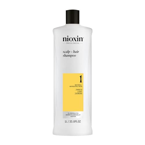 Nioxin Scalp + Hair Thickening System 1 Shampoo| For Natural or Untreated Hair with Light Thinning| With Niacinamide and Biotin| 33.8 Fl oz. Beauty and Personal Care NIOXIN Default Title