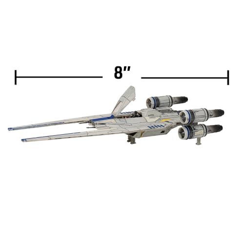 Jazwares Star Wars Micro Galaxy Squadron U-Wing Starfighter – 12" Vehicle with Foldout Wings, Troop Bay, Sniper Gun & 3 Micro Figures