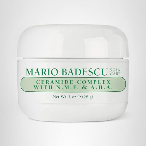 Mario Badescu Ceramide Complex with N.M.F. & A.H.A. for Oily and Sensitive Skin | Facial Cream that improves Skin Tone |Formulated with Ceramide