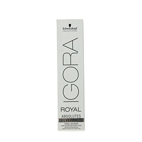 SCHWARZKOPF IGORA ROYAL ABSOLUTES SILVER WHITE PERMANENT HAIR DYE 60ml - DOVE GREY by Schwarzkopf