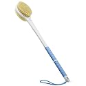 Shower Brush with Soft and Stiff Bristles,20.5" Extra Long Handle Dual-Sided Back Scrubber Bath Brush Body Exfoliator for Wet or Dry Brushing (Extra