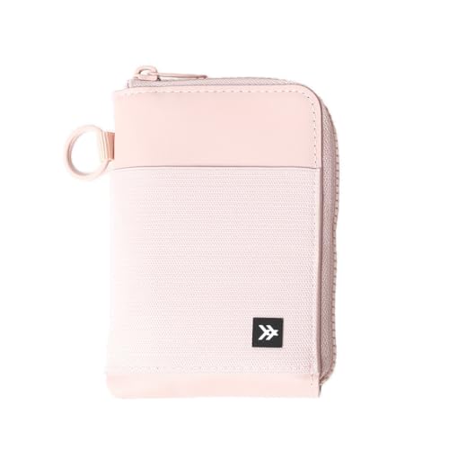Thread Wallets RFID Blocking Leather Zip Wallet with Card Holder for Men and Women (Rose Dust)