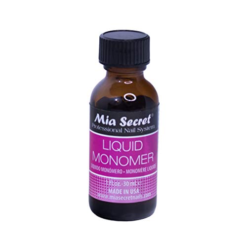 1 oz Mia Secret Liquid Monomer - Professional Acrylic Nail Liquid for Acrylic Powder - EMA monomer - Nail Monomer liquid - ema monomer acrylic nail Beauty & Personal Care Mia Secret