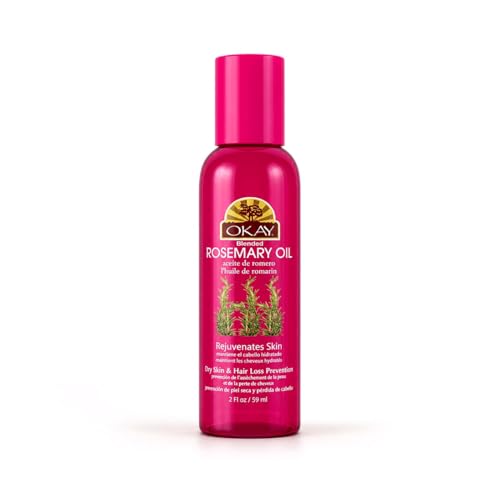 OKAY Pure Naturals Rosemary Blended Oil for Hair & Skin 2oz - Hair Growth Oil, Scalp Treatment, Moisturizing Body Oil, Helps Reduce Hair Loss & Dry
