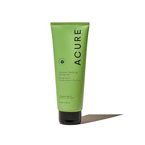 Acure Curiously Clarifying Conditioner - Hair Conditioner for Women & Men with Oily Hair & Residue, Lightweight Hair Care for Curly, Straight, Thick
