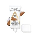 Almay Anti-Aging Foundation, Smart Shade Face Makeup with Hyaluronic Acid, Niacinamide, Vitamin C & E, Hypoallergenic-Fragrance Free, 600 Tan, 1 Fl Oz